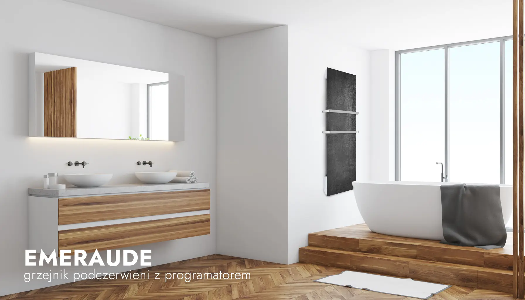 Wizualizacja grzejnika na podczerwień z programatorem EMERAUDE.
